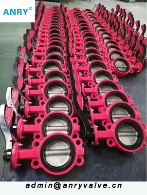Manual NBR Seats Cast Iron Butterfly Valve PN16 Simple Structure